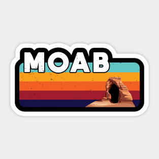 Moab Utah Nature Hiking Mountains Outdoors Vintage Sticker